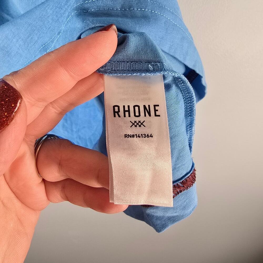Rhone Men's Element Lightweight Everyday Pima Cotton Tee Shirt Preppy Blue Sz XL - Picture 5 of 6